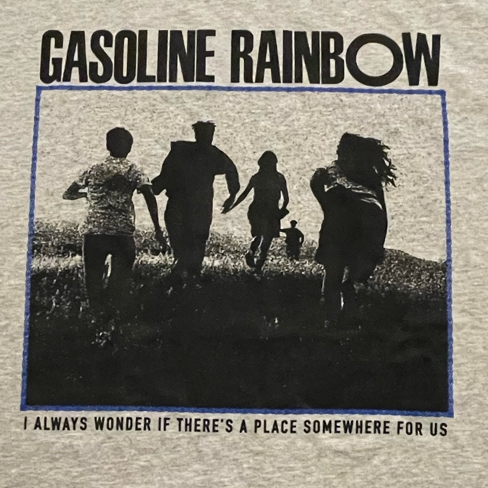 Gasoline Rainbow Oregon Film T Shirt Mubi XL Heather Grey